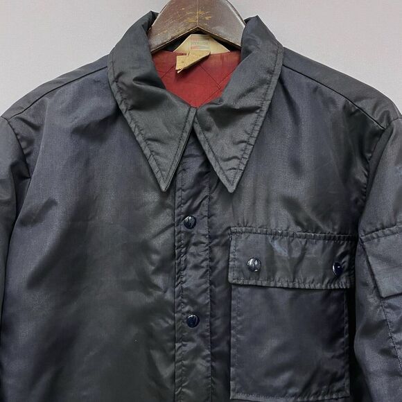 Champion Vtg 70's Men's M Snap Button Satin Official Racing Apparel Blue Jacket - Picture 4 of 15